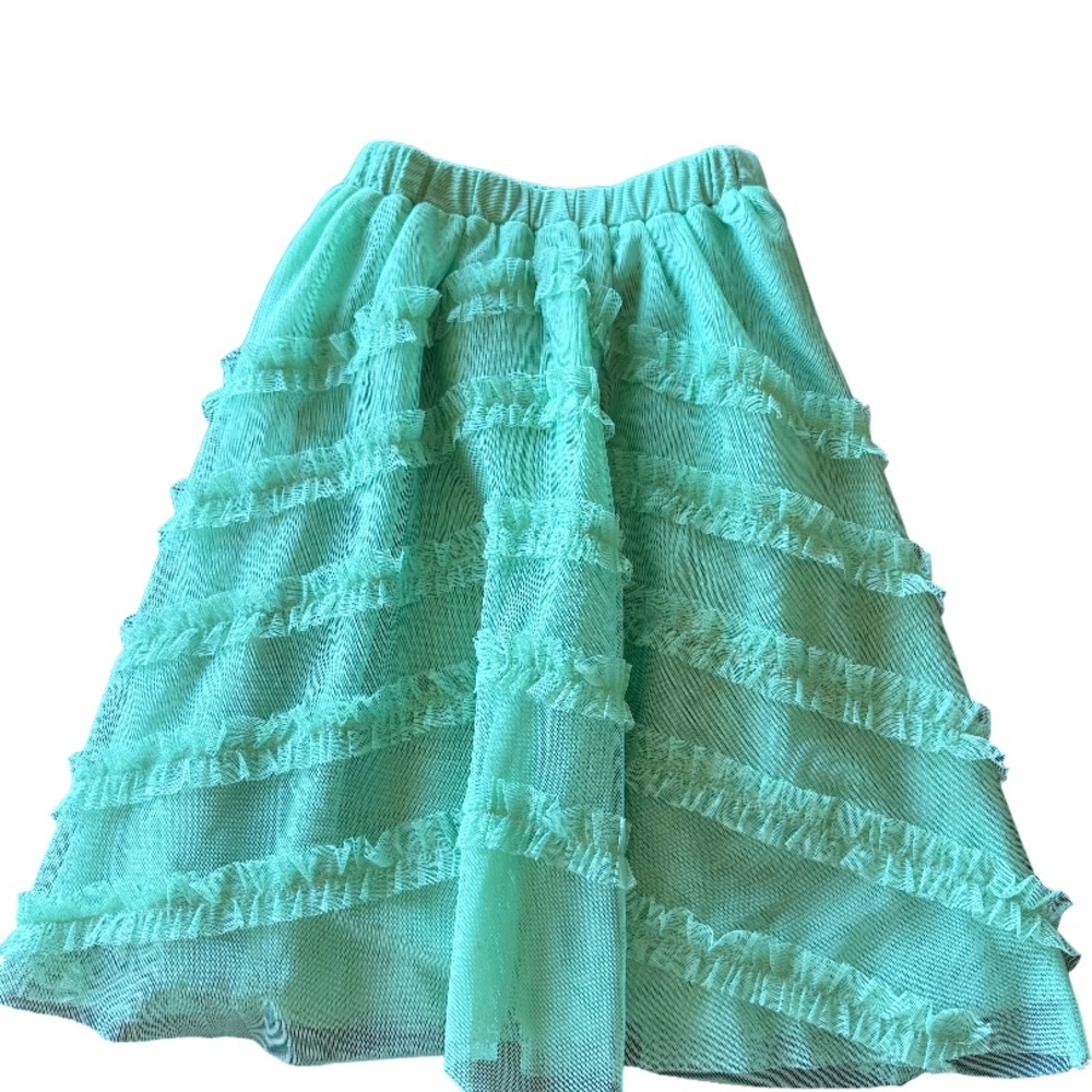 Mini boden kids Mint Green Ruffled Skirt. Size 5-6Y